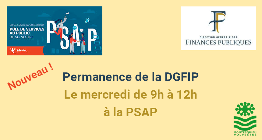 Nouveau : Permanence de la DGFIP à la PSAP | Mairie de Montesquieu ...